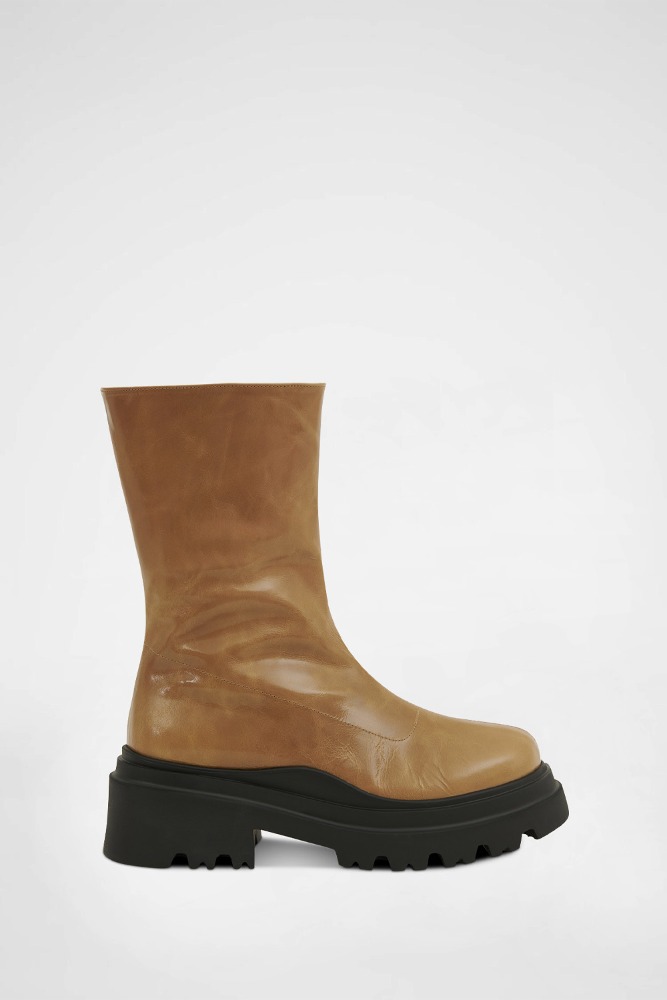 CALF LEATHER MID BOOTS
